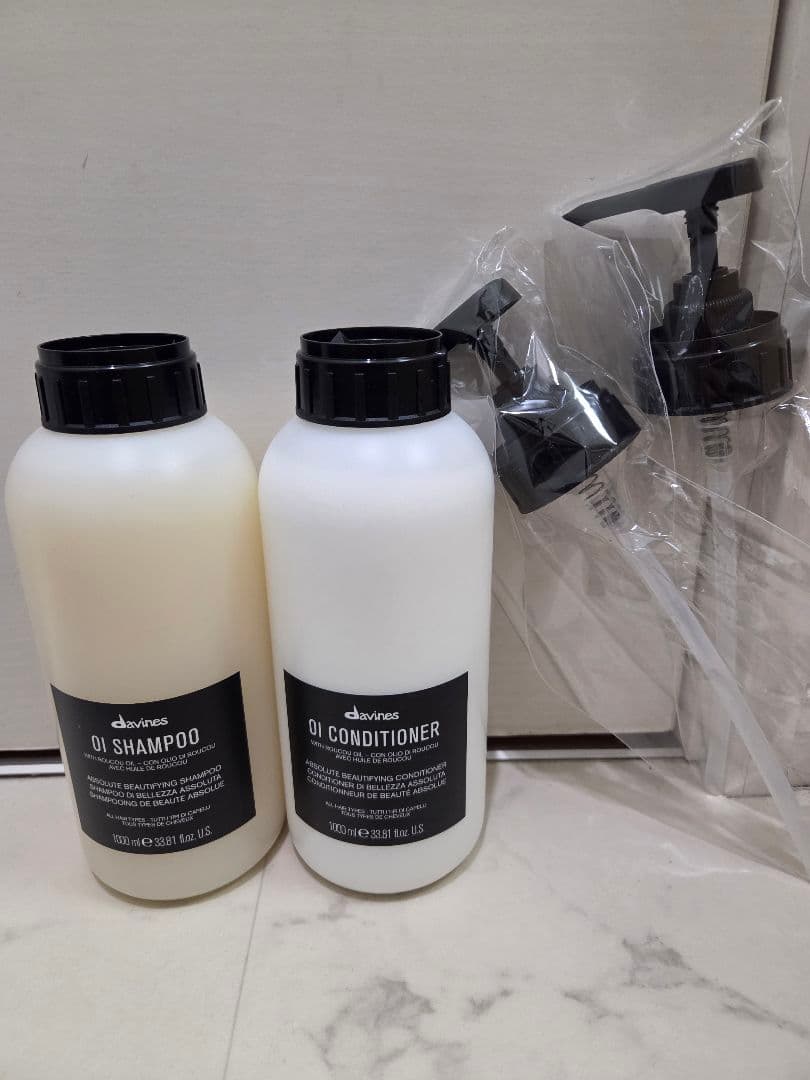 ダヴィネスオイシャンプーコンディショナー1000ml ポンプ付属