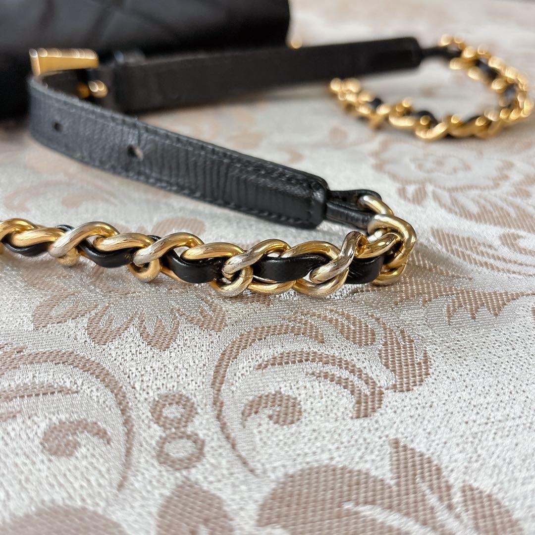 プラダ★ウエストポーチ★キルティング　チェーン　黒