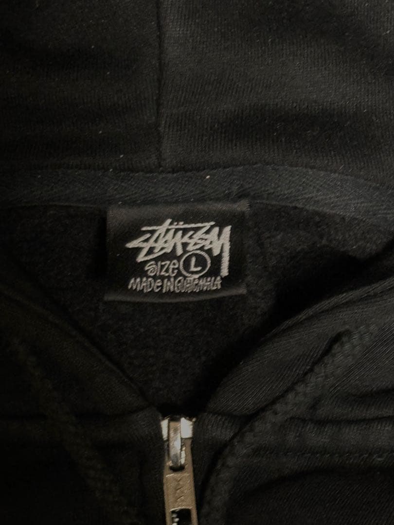 Stüssy ジップフーディー Lサイズ 黒