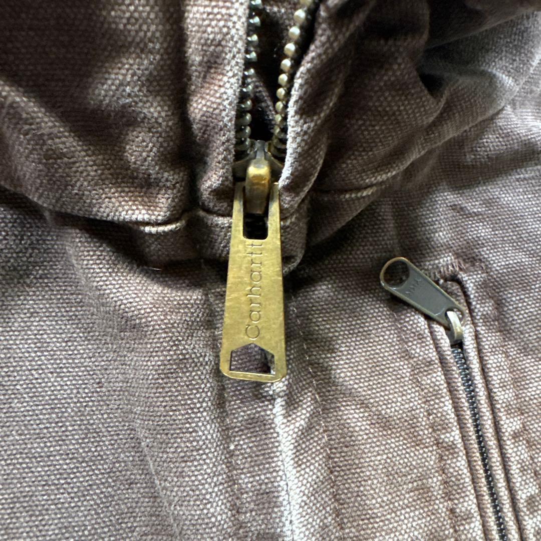 カーハート古着00s裏ボアダックベスト ブラウン茶フェード L Tall T97