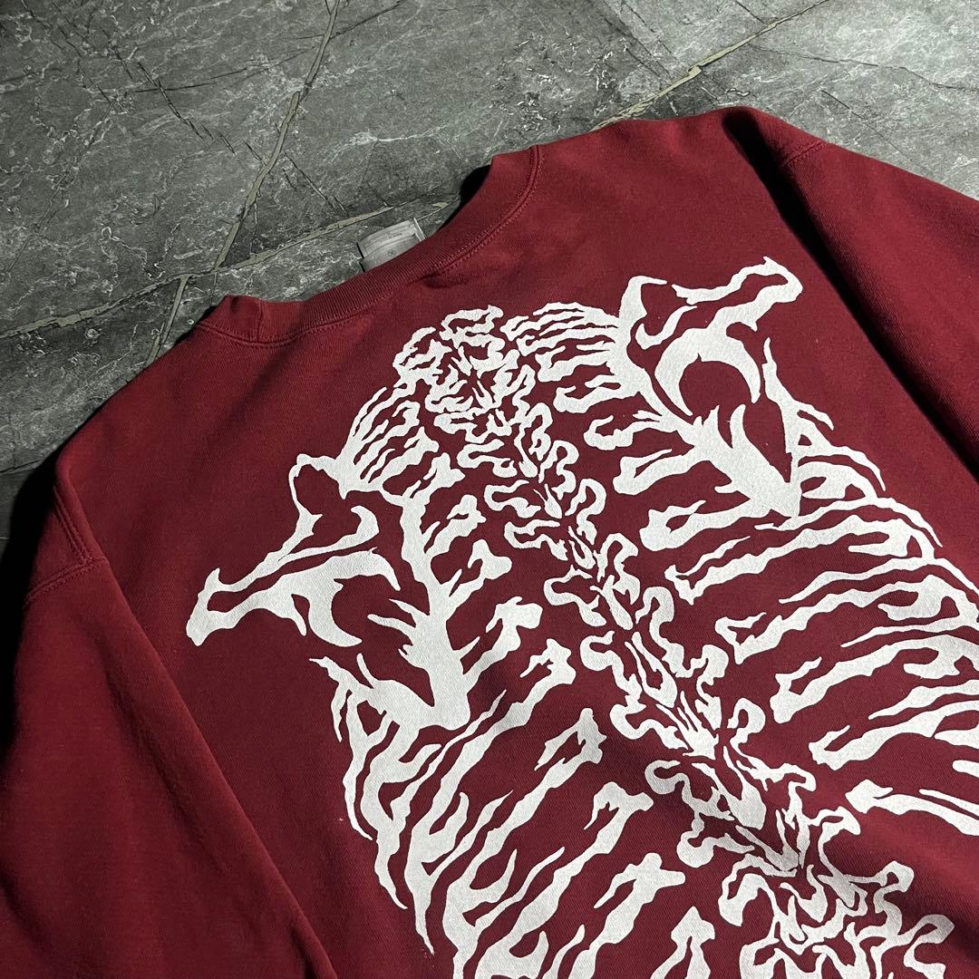 90s NIKE USA製 ☆bone paint☆ ペンキ スウェット 刺繍