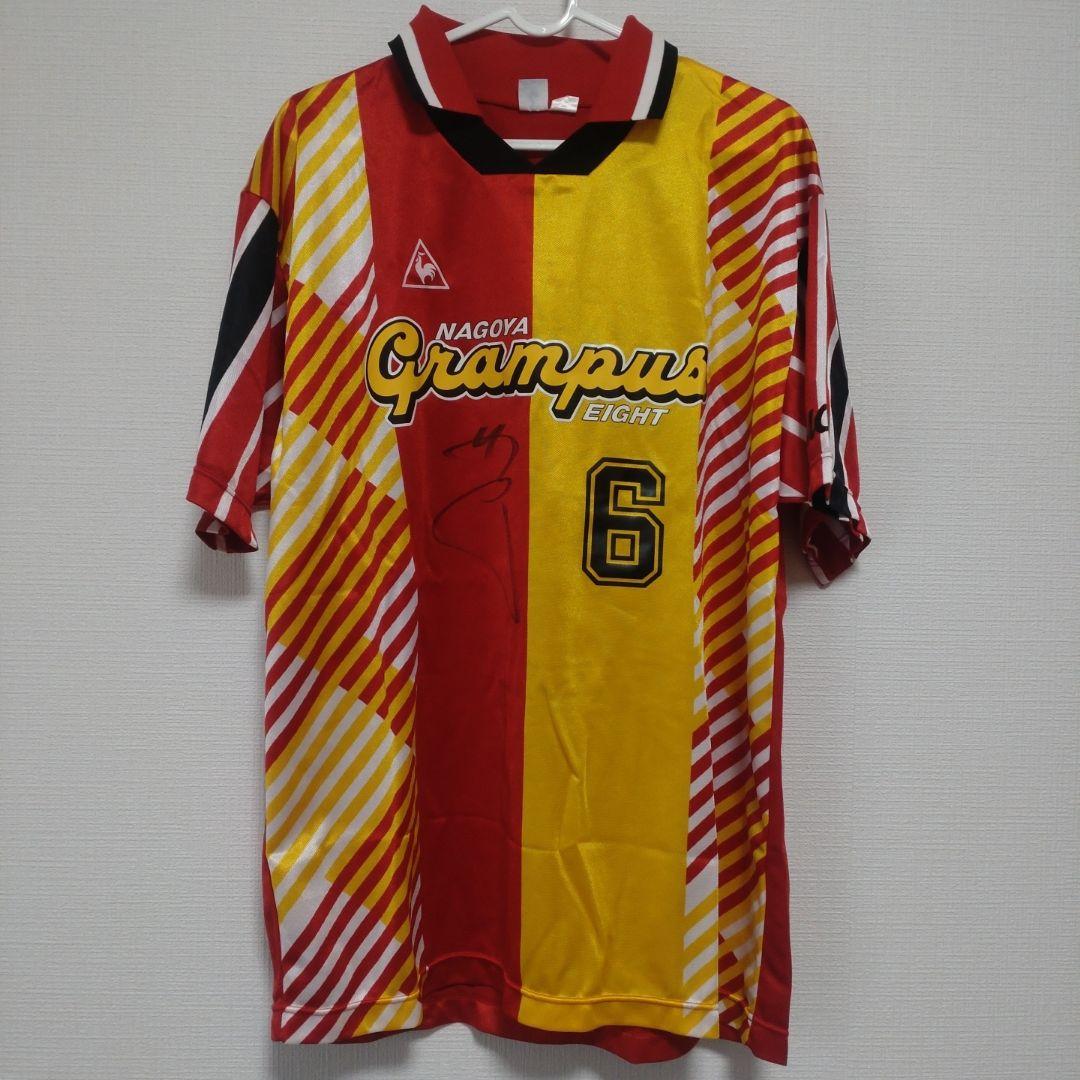 1999年2000年名古屋グランパスエイト 背番号6サイン入ユニフォーム山口素弘