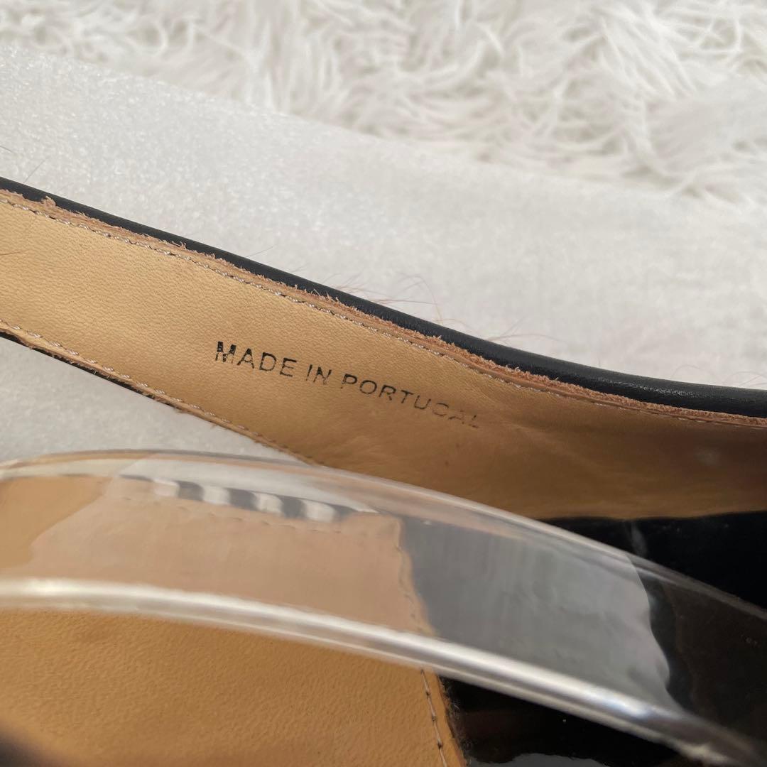 TOGA PULLA ヘアカーフサンダル　チャンキーヒール　ブラウン　38