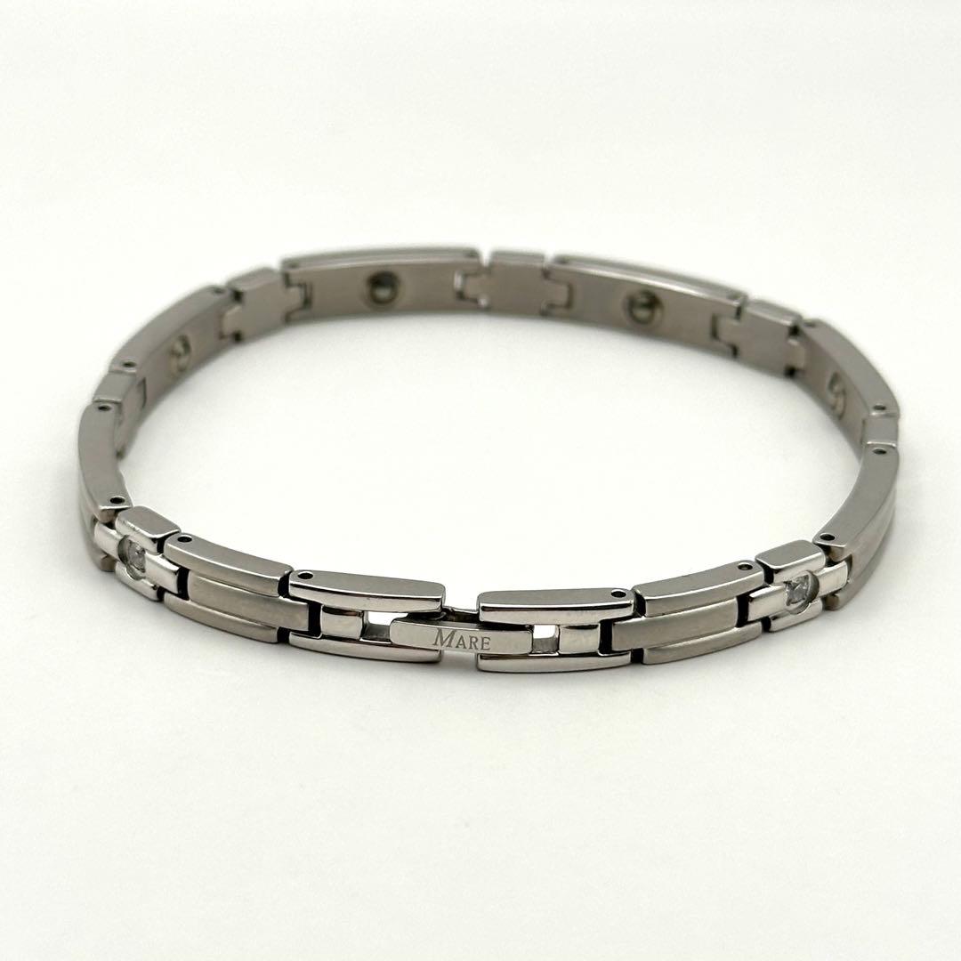MARE マーレ 健康ブレスレット 純チタン ゲルマニウム ジルコニア シルバー