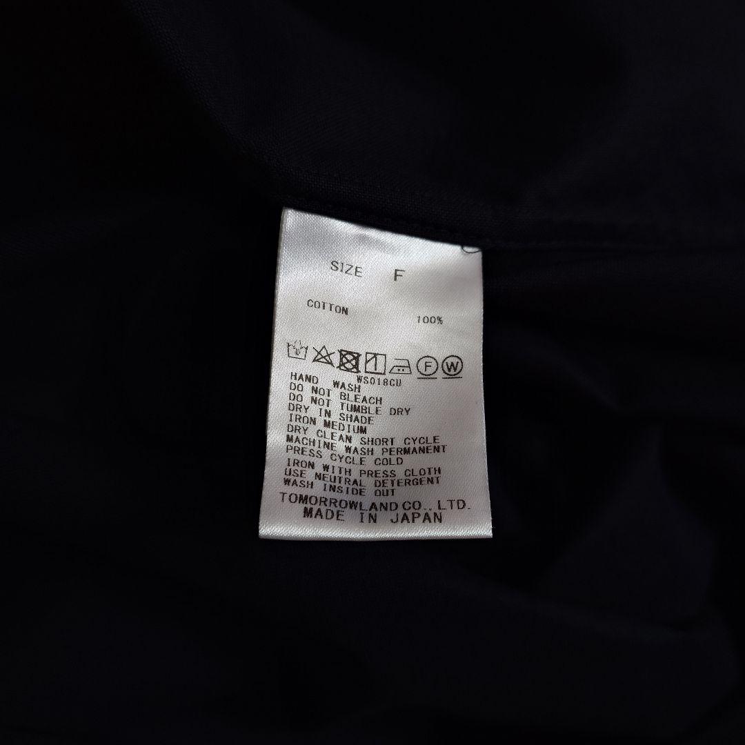 美品✨ギャルリーヴィー プレミアムオックス バンドカラーシャツワンピース 黒