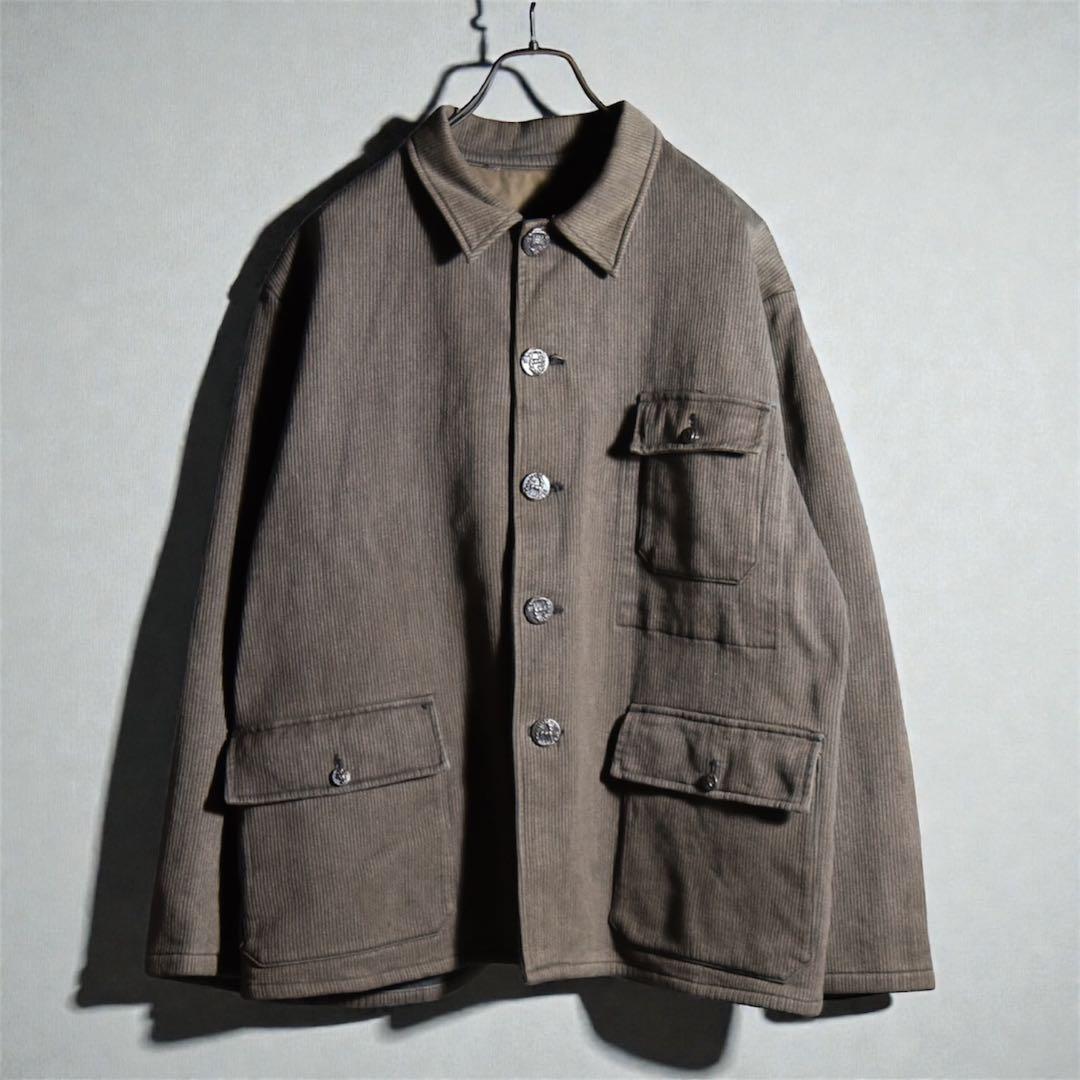 わ*ん様 50s ハンティングジャケット 動物ボタン フレンチヴィンテージ カバ