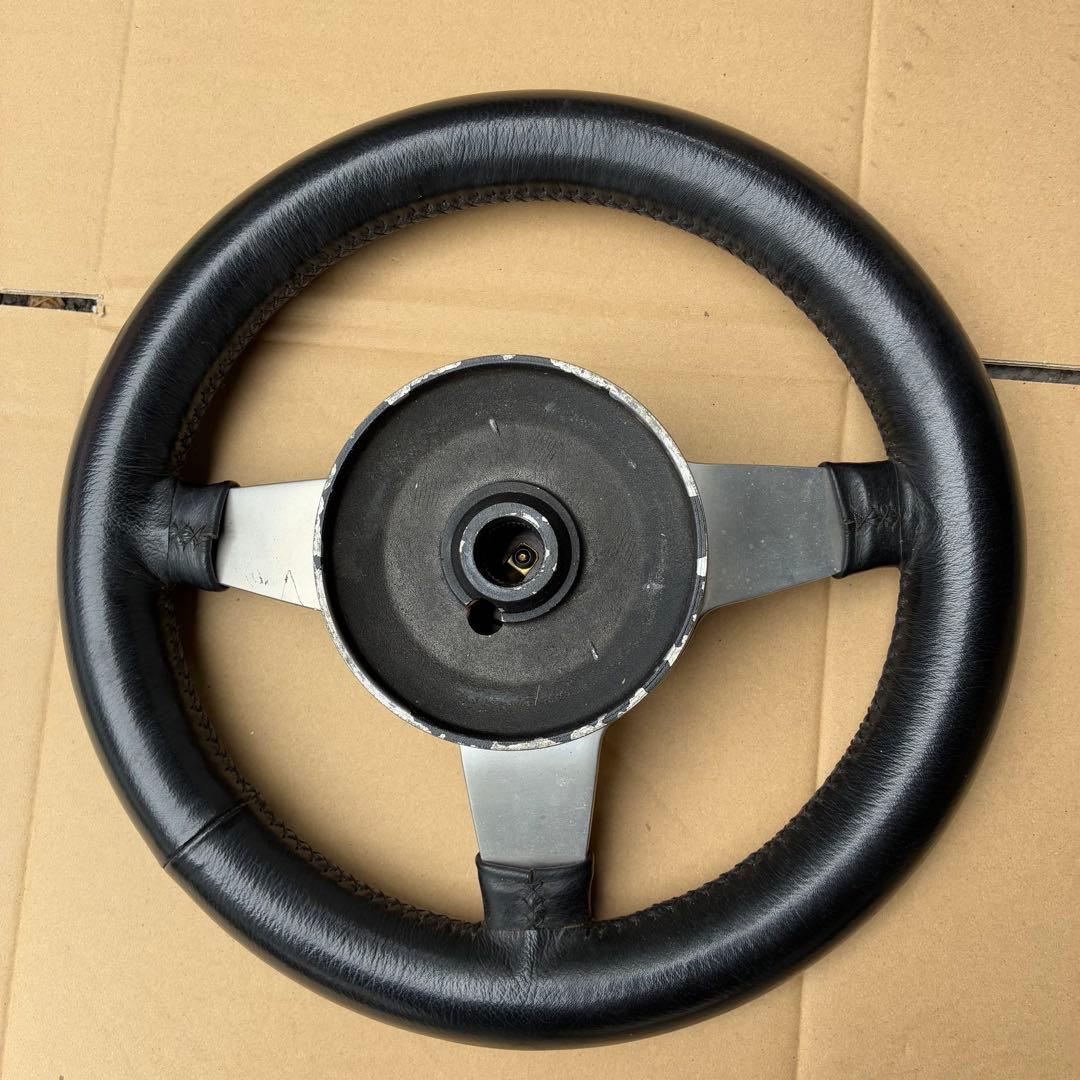 LECARRA ステアリング 3スポーク 黒レザー