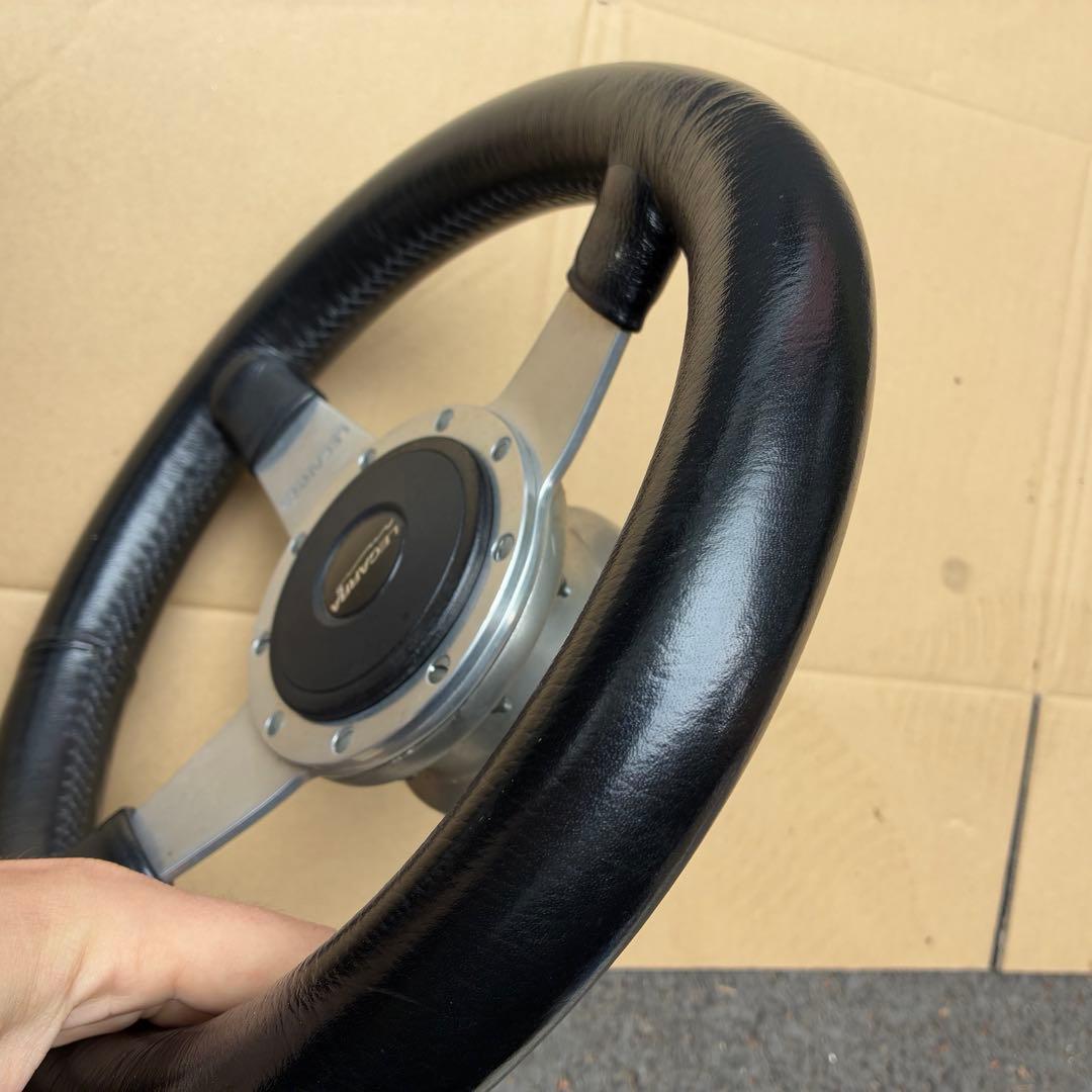 LECARRA ステアリング 3スポーク 黒レザー