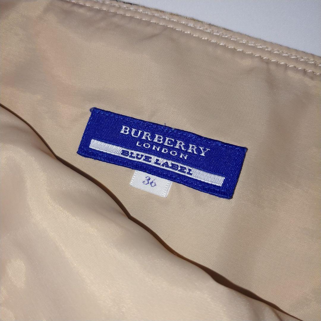 バーバリーブルーレーベル ボックスプリーツミニスカート