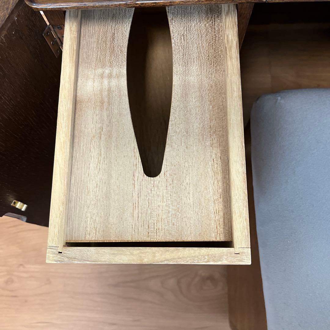 【サイ】下部引き出し部分B木製化粧台、引き出し、収納椅子付き