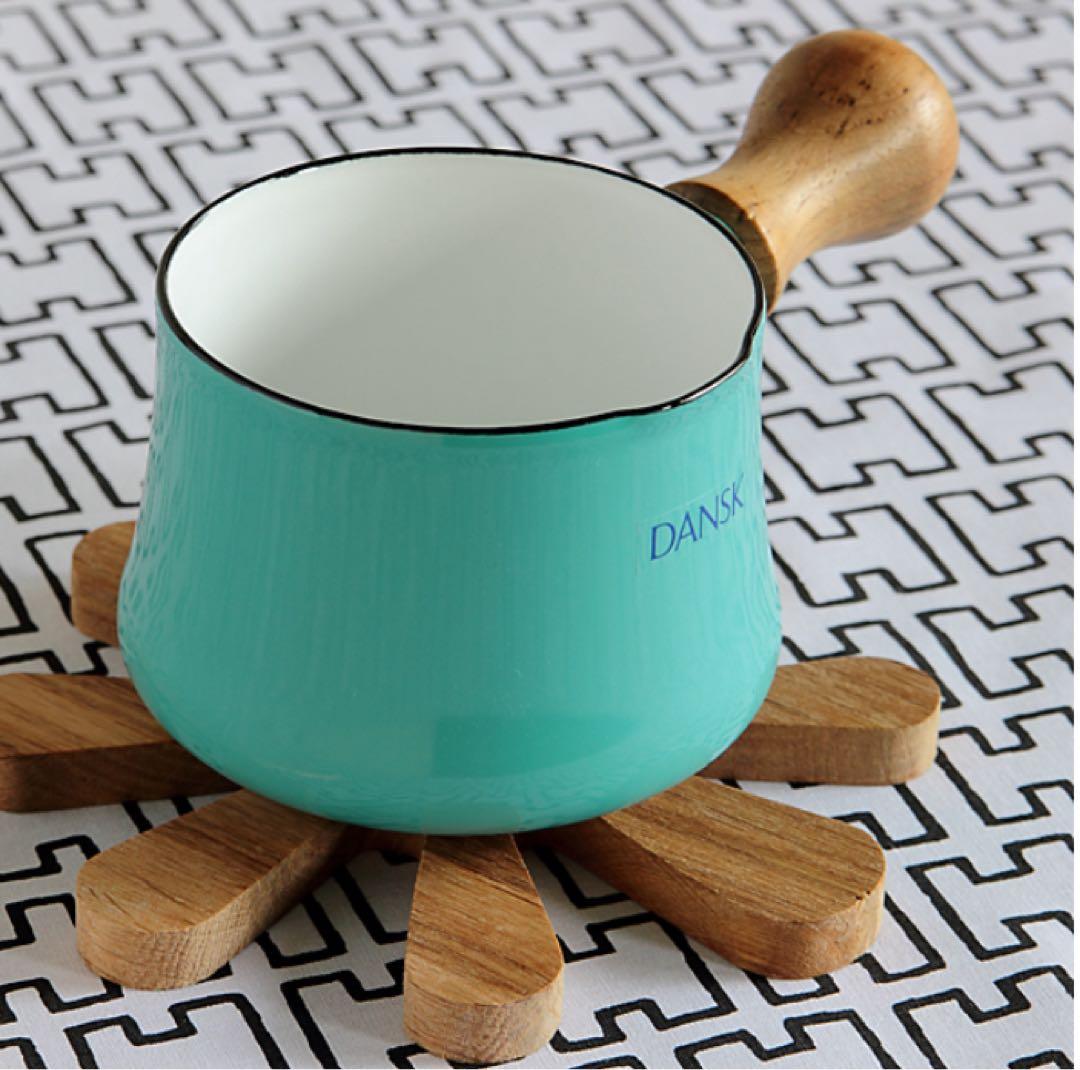 【訳あり未使用品】 希少 Dansk 廃盤 ターコイズ　バターウォーマー 片手鍋