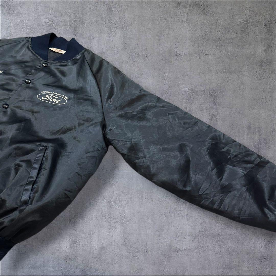 vintage USA製古着 FORD 両面プリント 企業ロゴ コーチジャケット