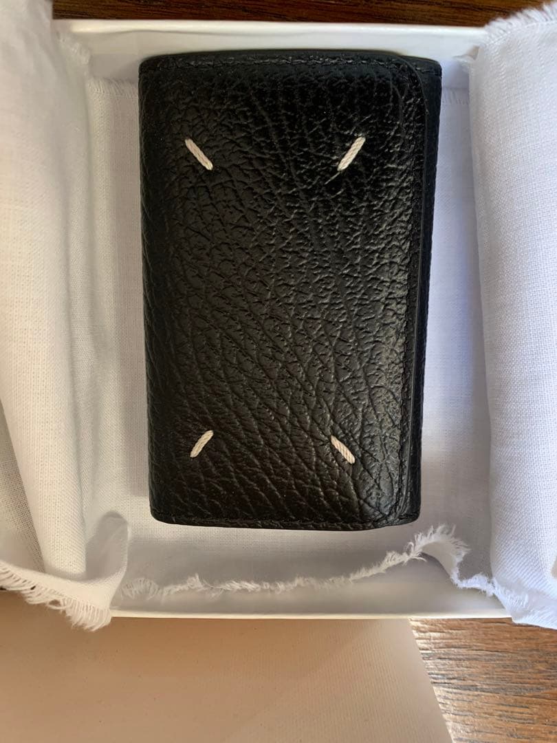 Maison Margiela4ステッチレザーキーケースブラック