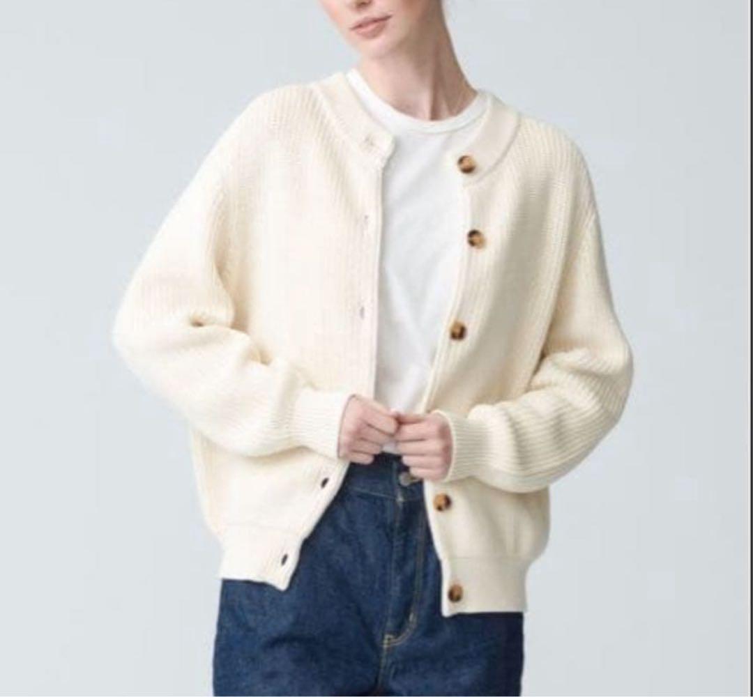 【SALE✨】DEMYLEE コットンカーディガン 厚手 ラグラン