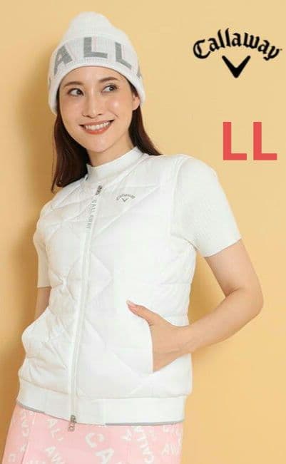 【新品】Callaway キャロウェイゴルフレディース ベスト ホワイト LL