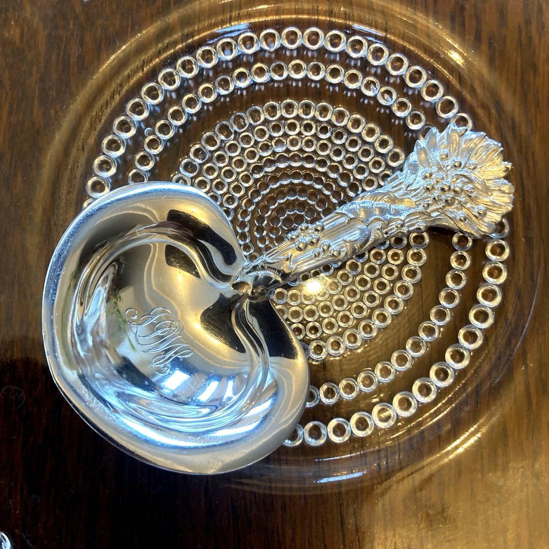 Tiffany 純銀　ティーキャディー スプーン　Holly