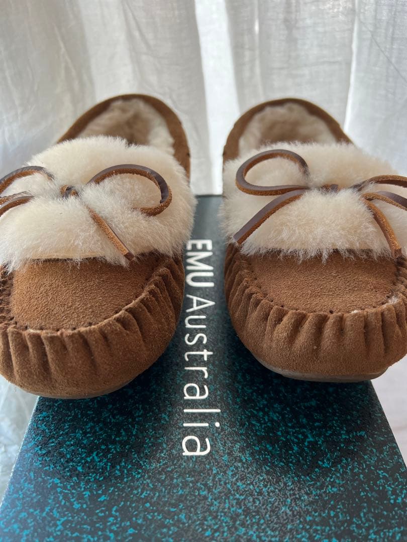 美品　EMU エミュー　モカシン　23㎝ ブーツ　ムートン