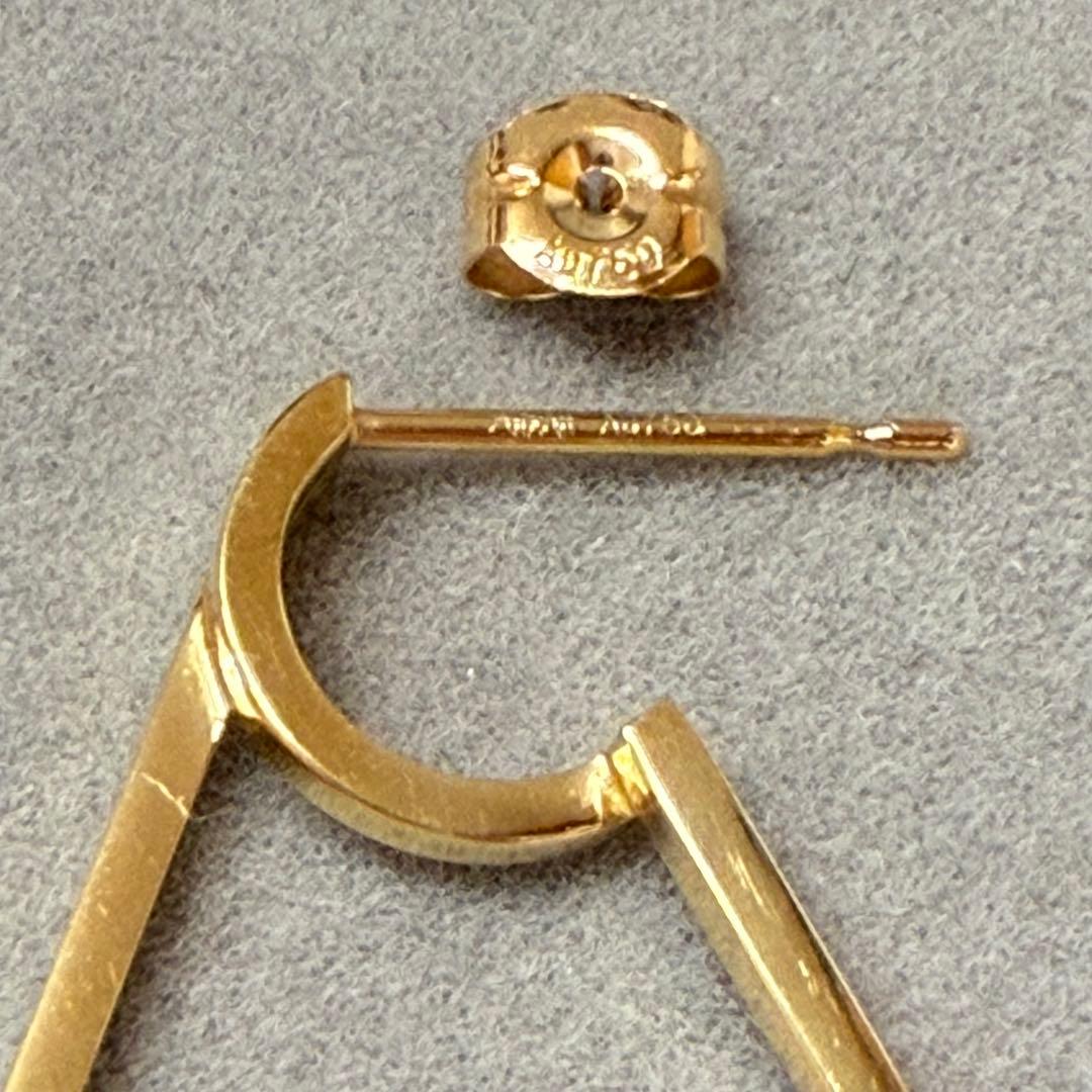 AHKAH スプリングピアス 片耳のみ K18 YG