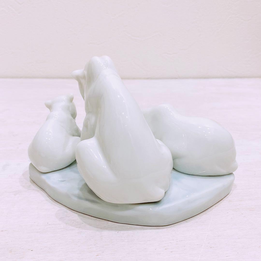 【美品】LLRADRO リヤドロ 白熊の親子 シロクマ 白くま リアドロ 置物