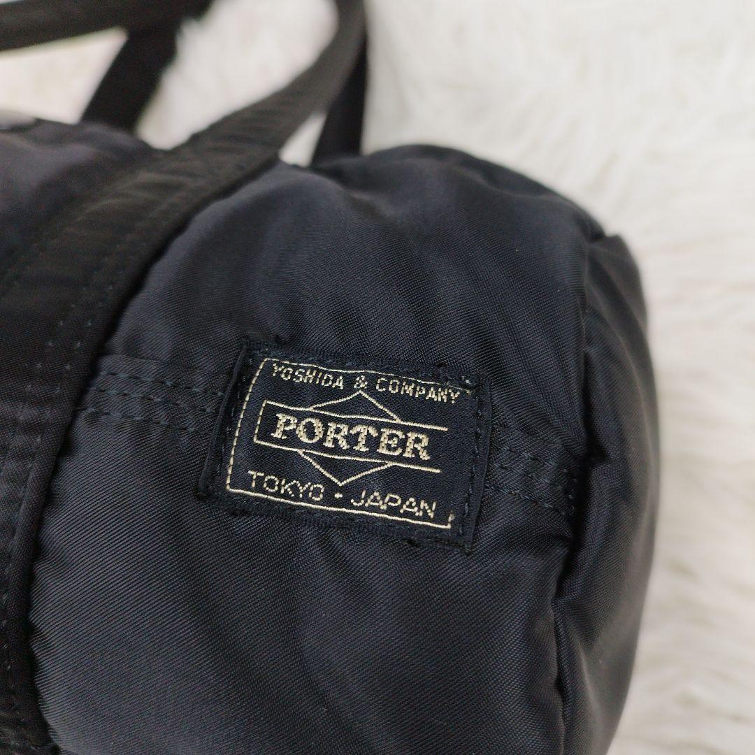 ✨美品✨ ポーター タンカー ドラムバッグ ミニボストンバッグ 黒 ナイロン
