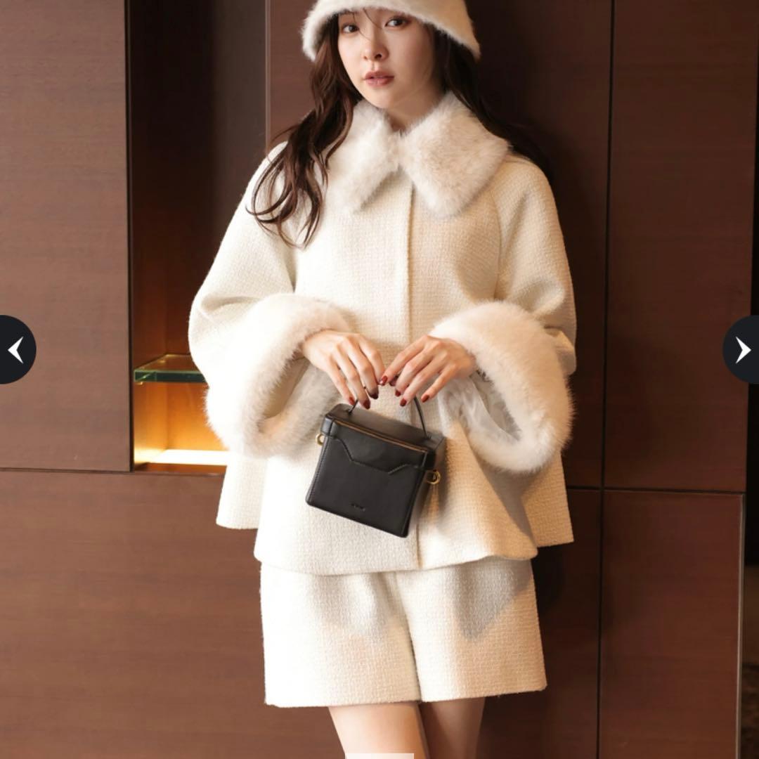 Rirandture ツィードハイウエストショートパンツ