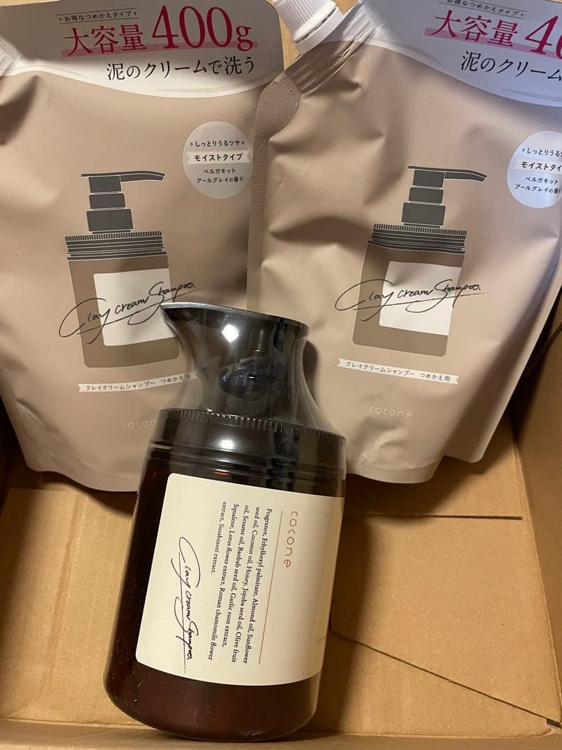 coconeクレイクリームシャンプー　新品未使用　本体×1詰め替え×2