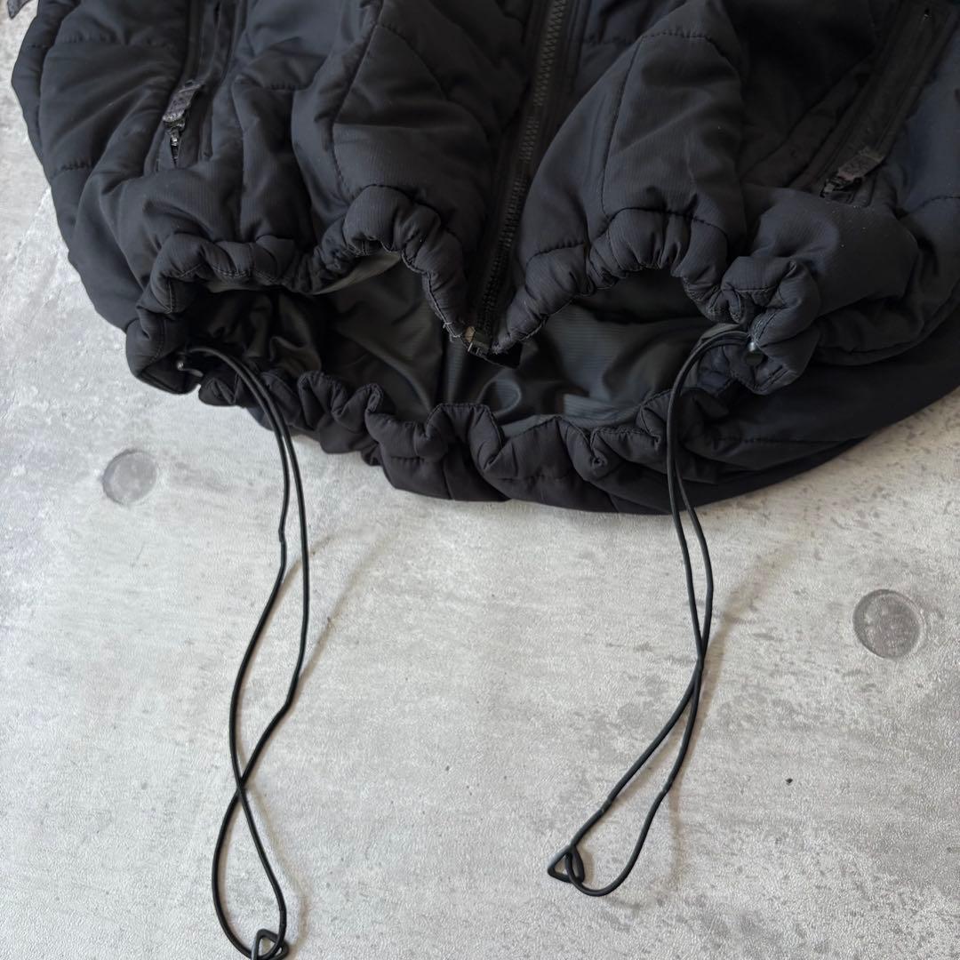 00s Columbia フーデッド パフジャケット ドローコード y2k 黒