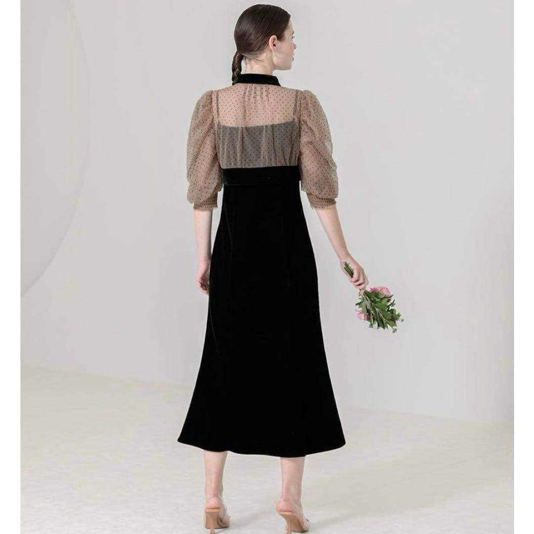 Leja ドレス　パーティー　フォーマル　ドット　レース　マーメイド　結婚式