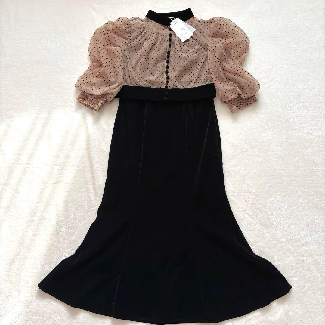 Leja ドレス　パーティー　フォーマル　ドット　レース　マーメイド　結婚式