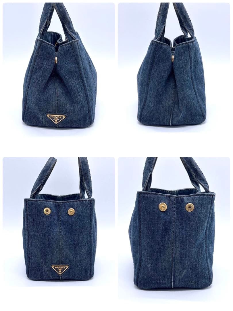 プラダ　PRADA カナパ　デニム　ハンドバッグ　25122404