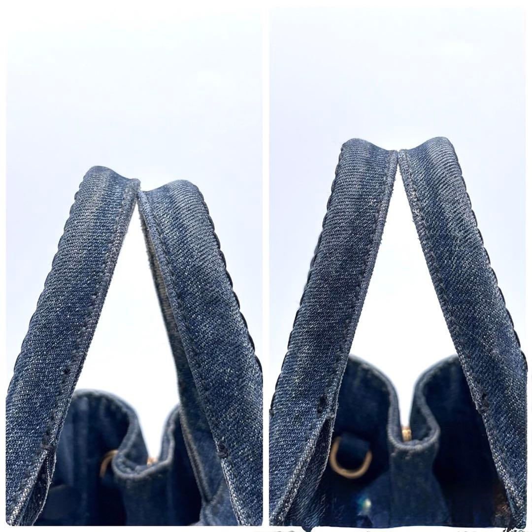 プラダ　PRADA カナパ　デニム　ハンドバッグ　25122404