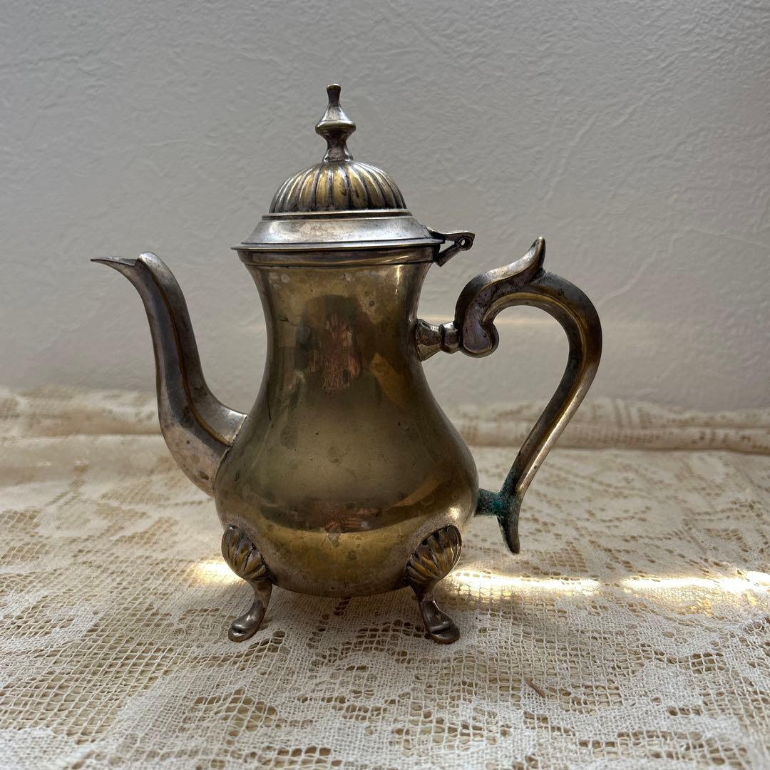 アンティーク・ヴィンテージ・4点・銀製ベルギー・コーヒー紅茶シュガー