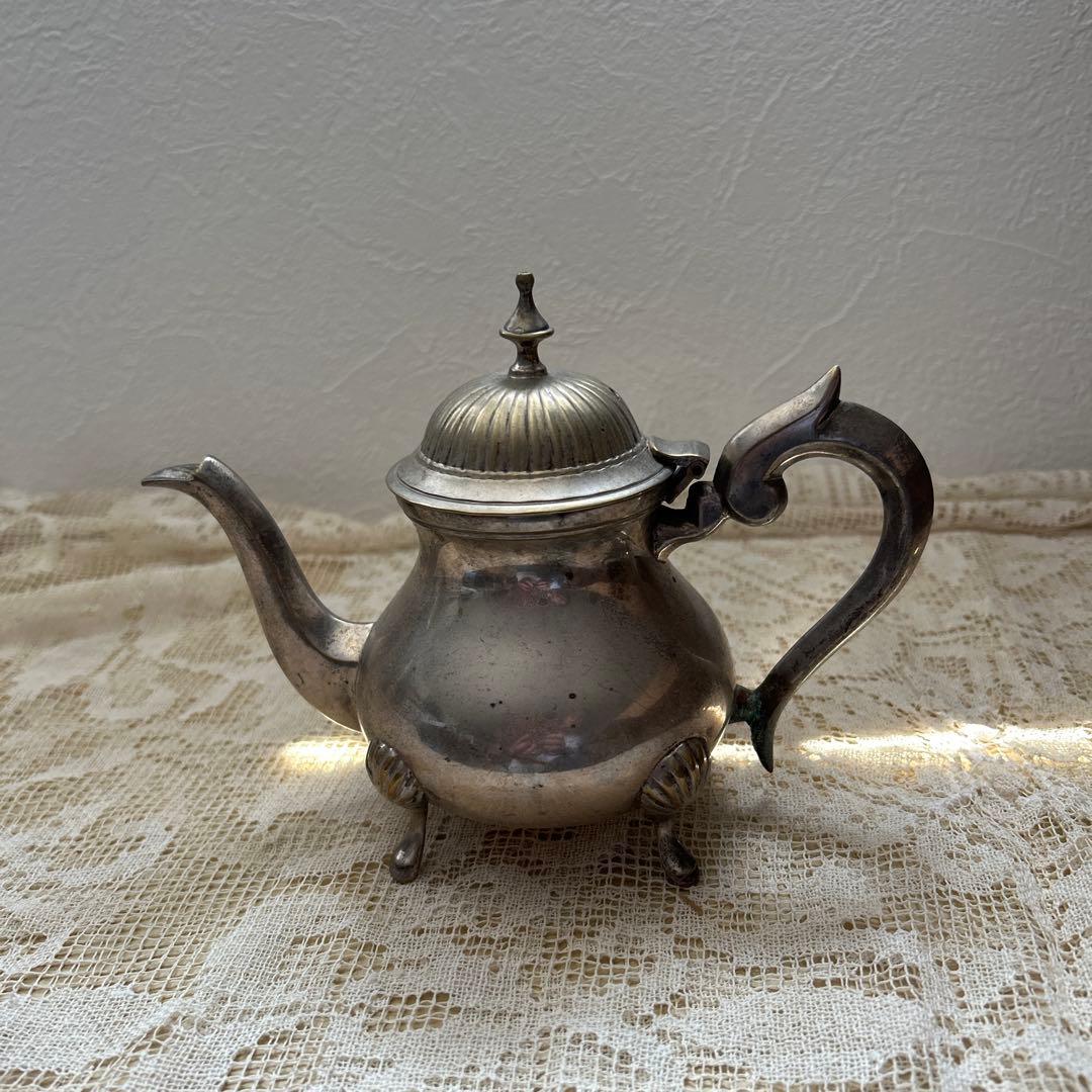 アンティーク・ヴィンテージ・4点・銀製ベルギー・コーヒー紅茶シュガー