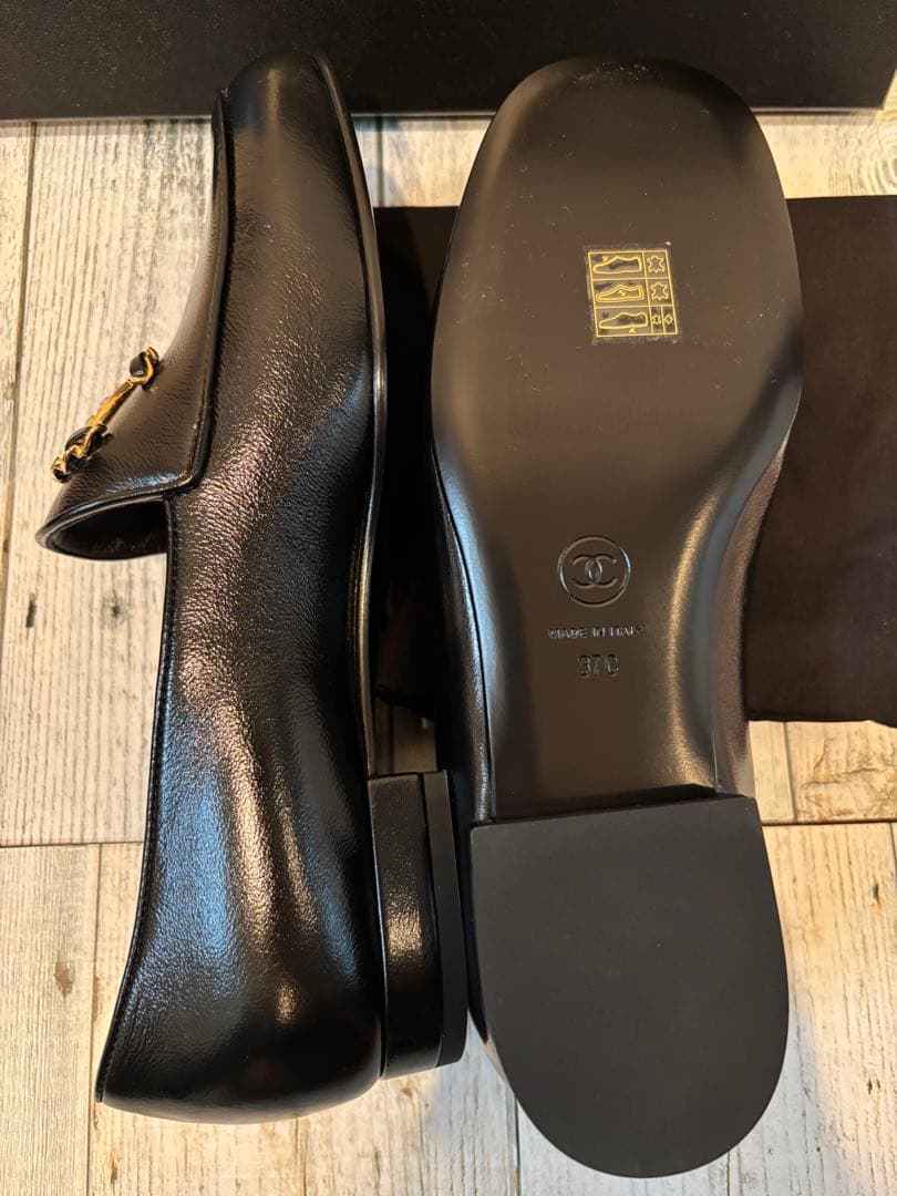 【新品未使用】CHANEL シャネル　ブラック　　ローファー 23.5cm