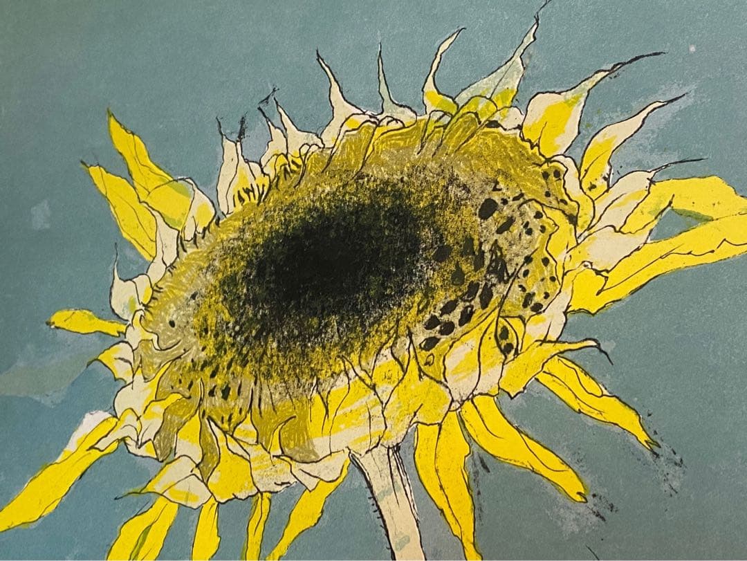 野菜果物＊ジャン•ジャンセン ひまわり 額縁 大判 リトポスター ムロール