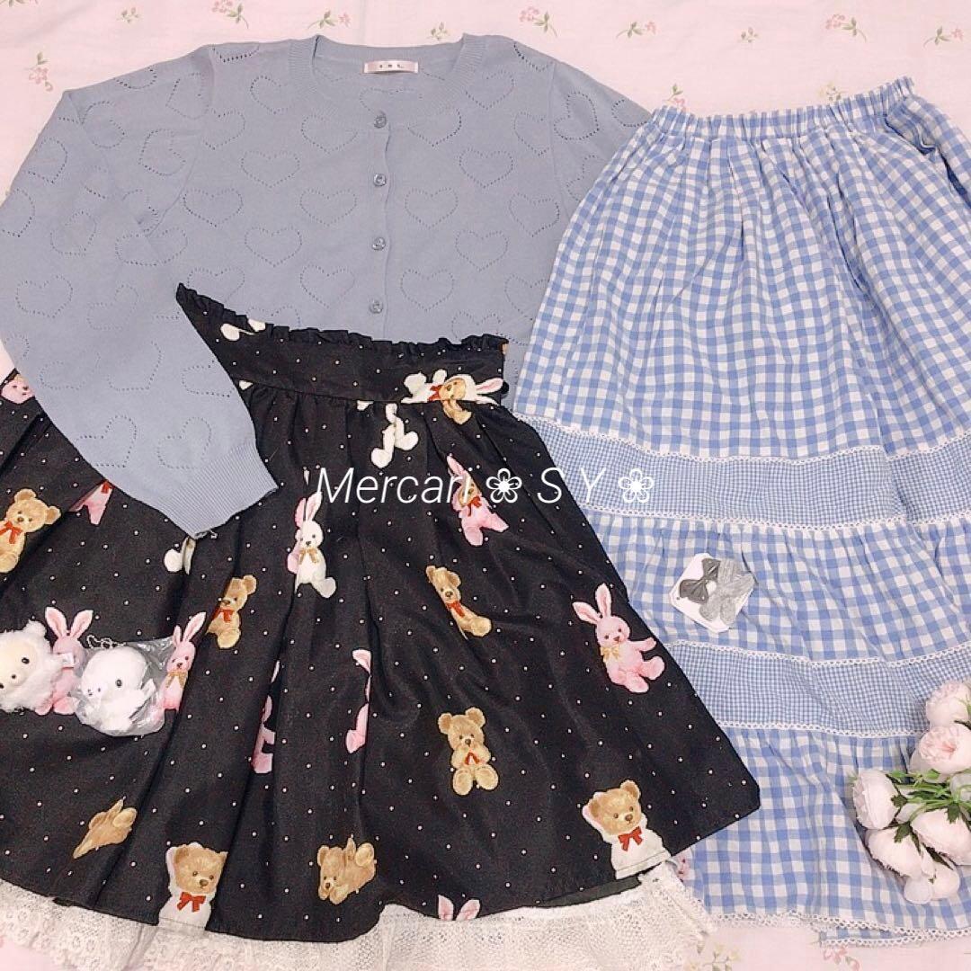 ❤︎12点セット❤︎ evelyn、ガーリー、量産型、水色界隈、くまちゃん♩