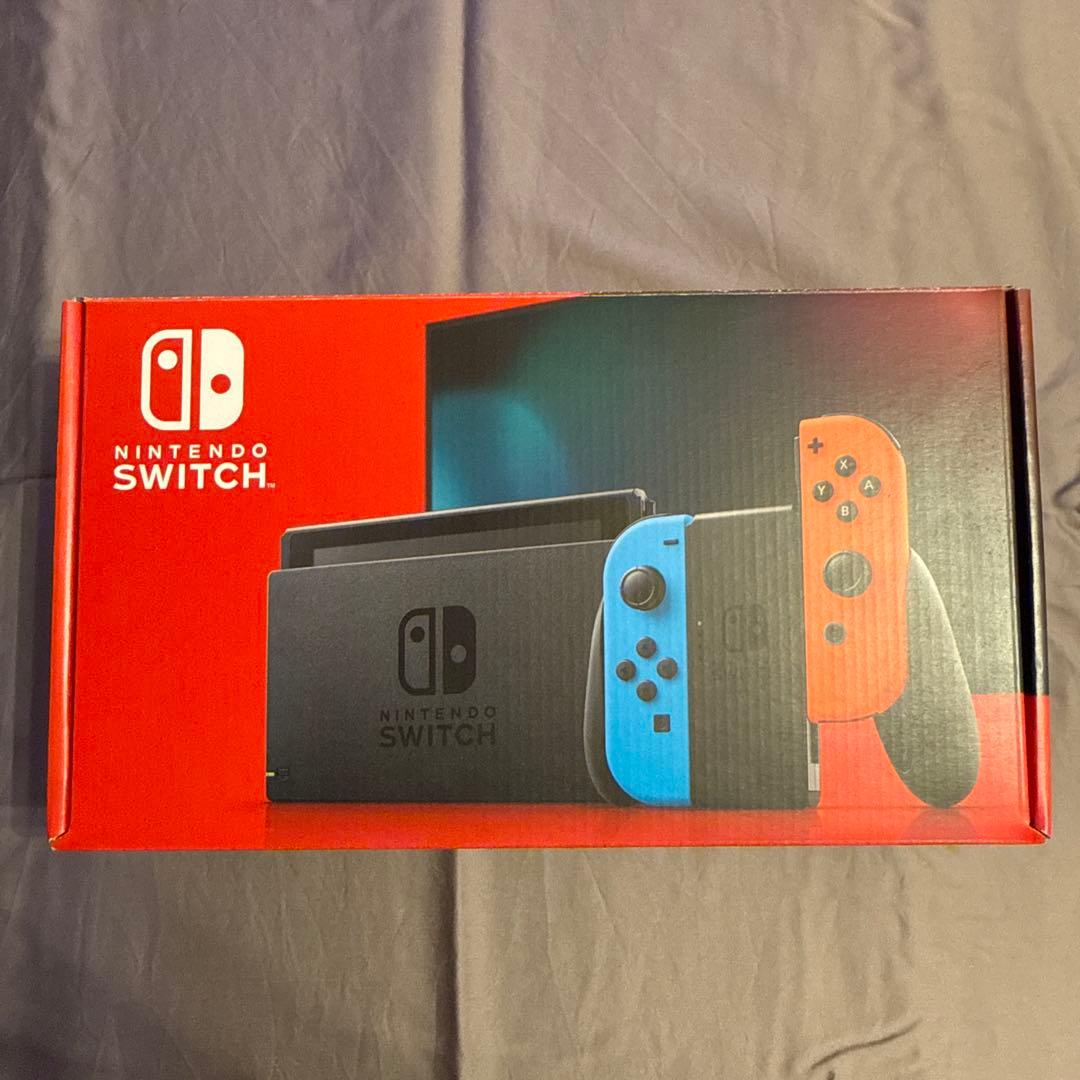 Nintendo Switch 本体 赤/青 ジョイコン付き ケース、SD付