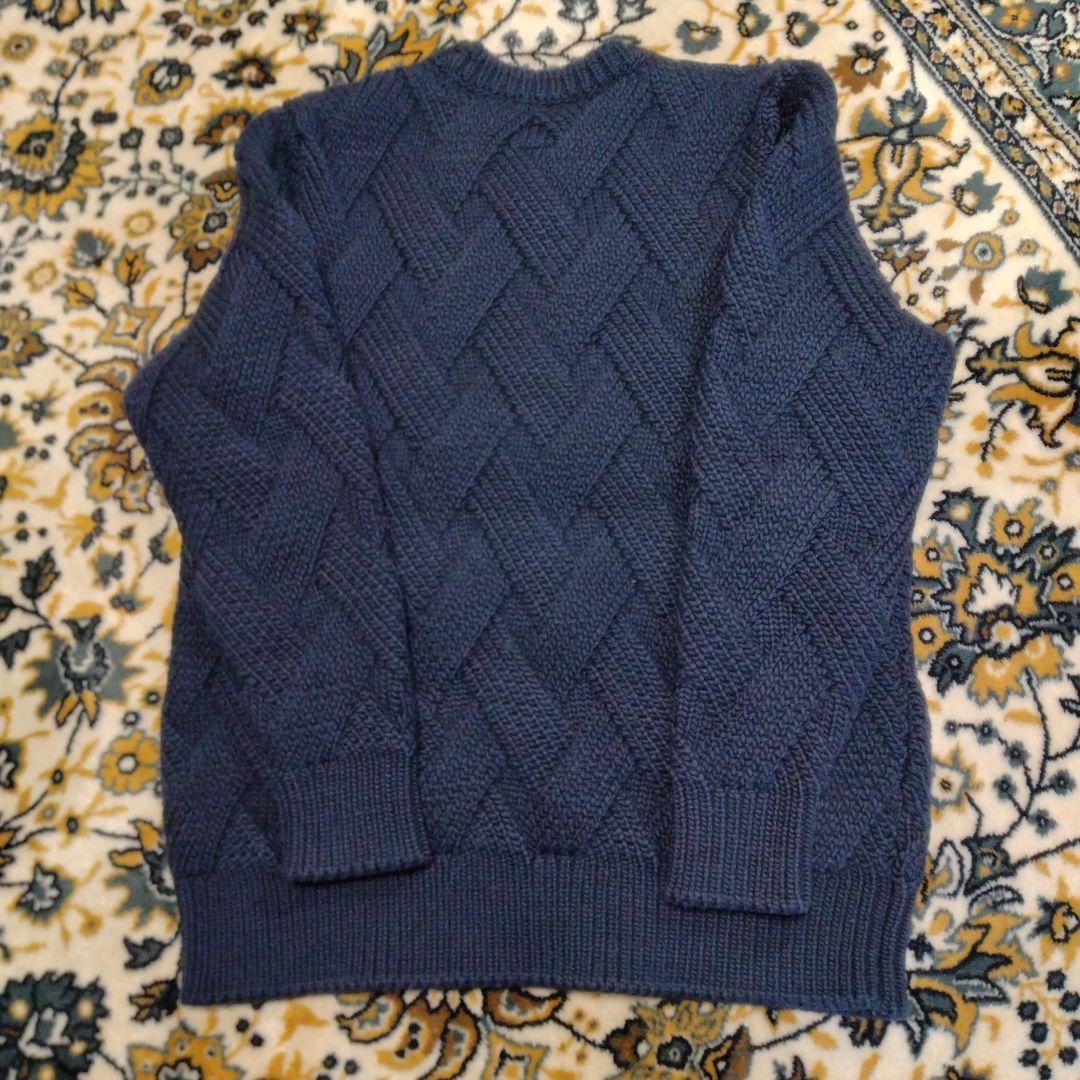 MサイズBATONERケーブルニットセーター