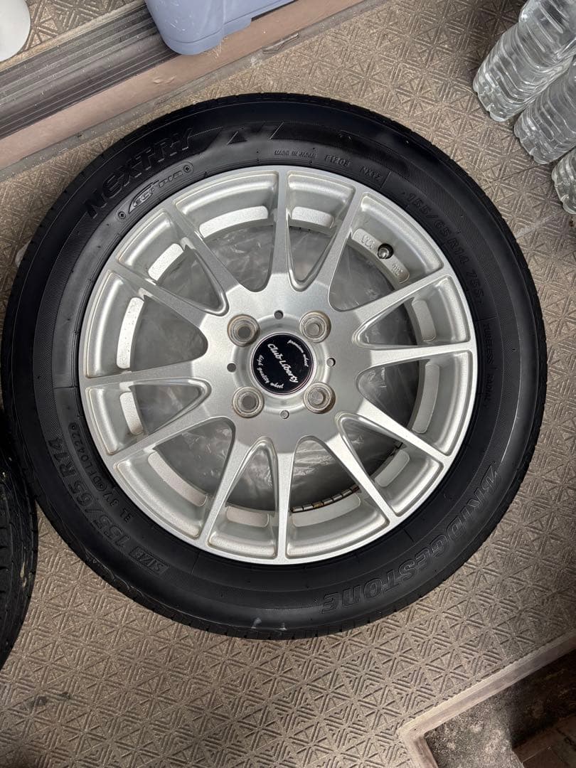 ブリヂストンネクストリー14インチ タイヤ・ホイール４本セット