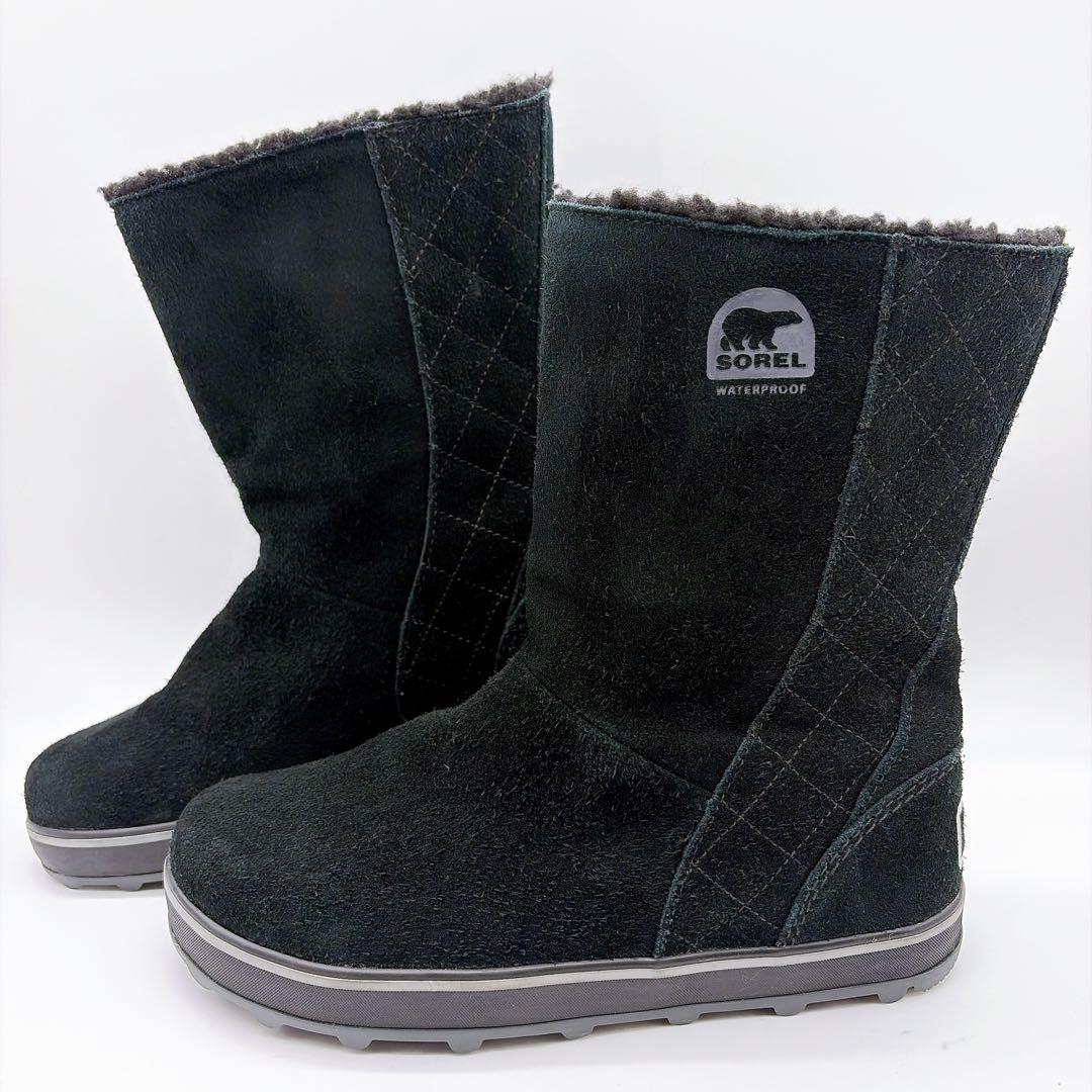 未使用⭐️SOREL ソレル 25cm グレイシー ムートンブーツ ブラック