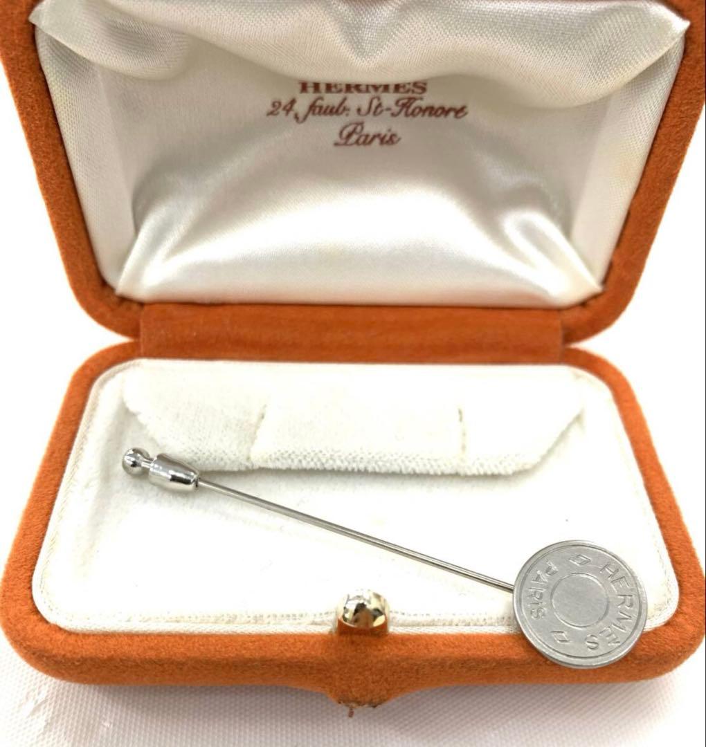 T08/209 HERMES エルメスセリエ ピンブローチシルバー