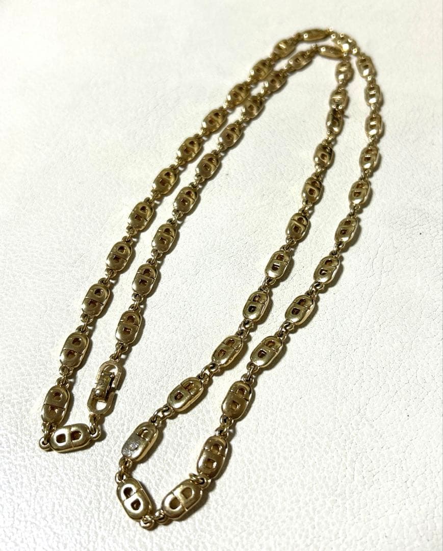 Christian Dior ディオール ネックレス CDチェーン ゴールド