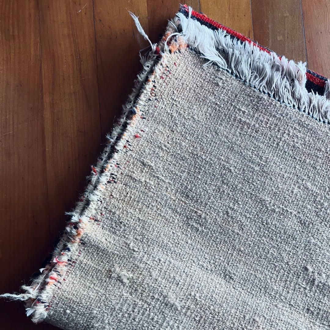 手織りアンティーク絨毯 トライバルラグ ヴィンテージ ギャッベ キリム 一点物