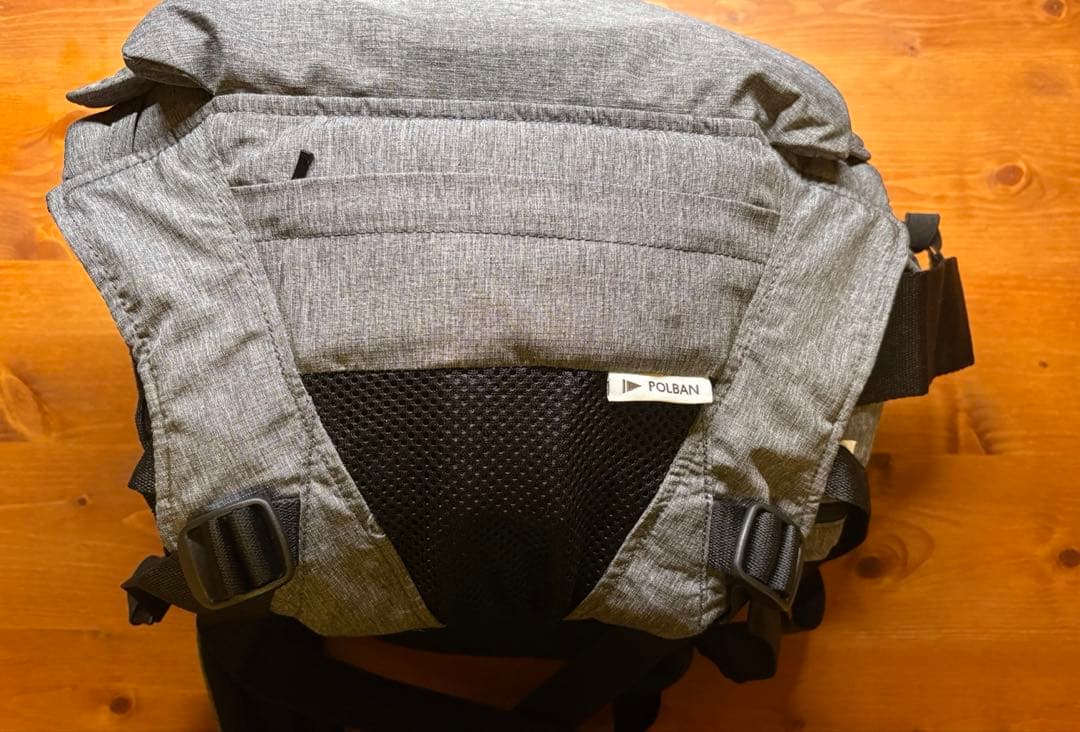 【美品】POLBAN PRIME ヒップシート抱っこひも メランジグレー