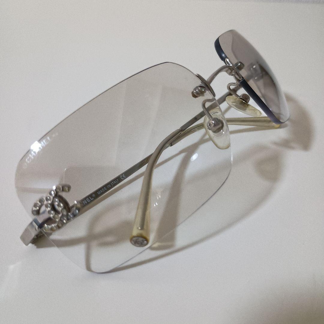CHANEL シャネル シルバー リムレス サングラス 4017-D 希少
