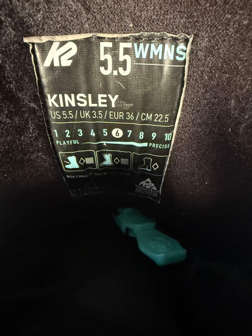 K2 Kinsley レディース 22.5cm ダブルBOA スノーボードブーツ