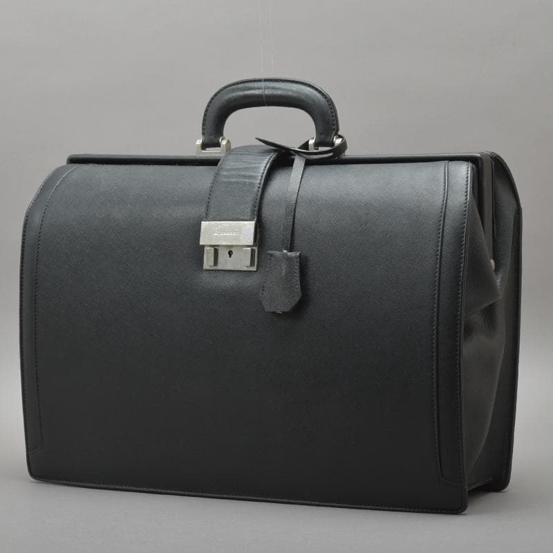 BURBERRY◇バーバリー ビジネスバッグ 鍵付き レザー ブラック 書類鞄