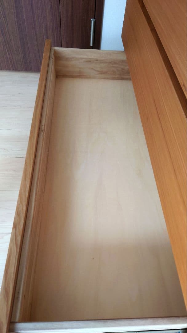 無印良品　脚付き木製チェスト4段　幅約95×奥行き約45×高さ約90cm