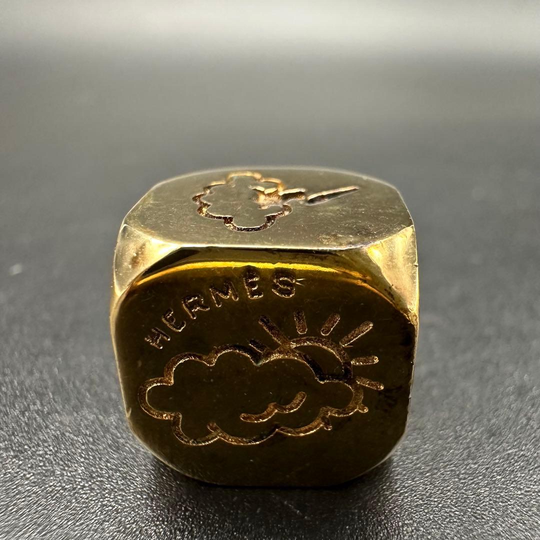 Hermes エルメス フォルチュナ サイコロ3個セット 革製袋入り