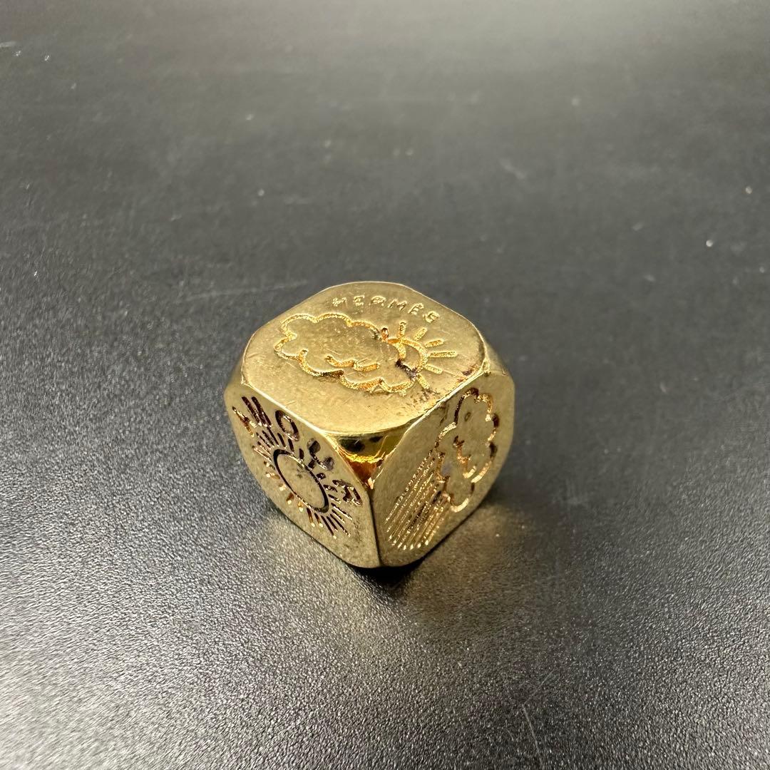 Hermes エルメス フォルチュナ サイコロ3個セット 革製袋入り